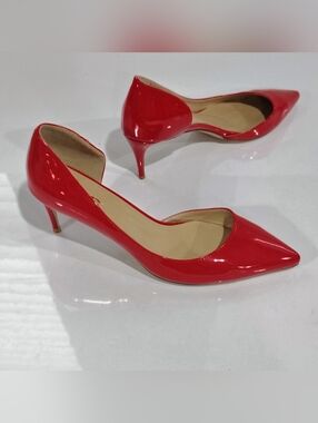 XYD Red Patent Pointed-Toe D'Orsay Pumps - Women Size 12